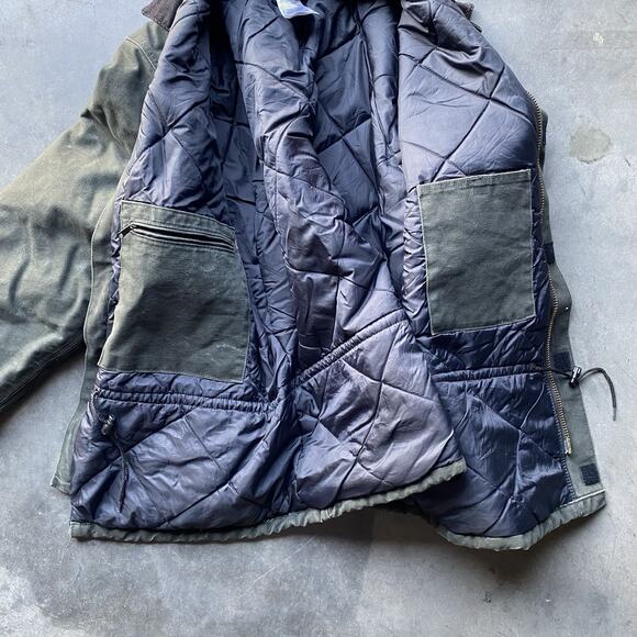 Carhartt Men's Arctic Quilt Lined Sandstone Work Chore Coat Jacket Green - Picture 4 of 6